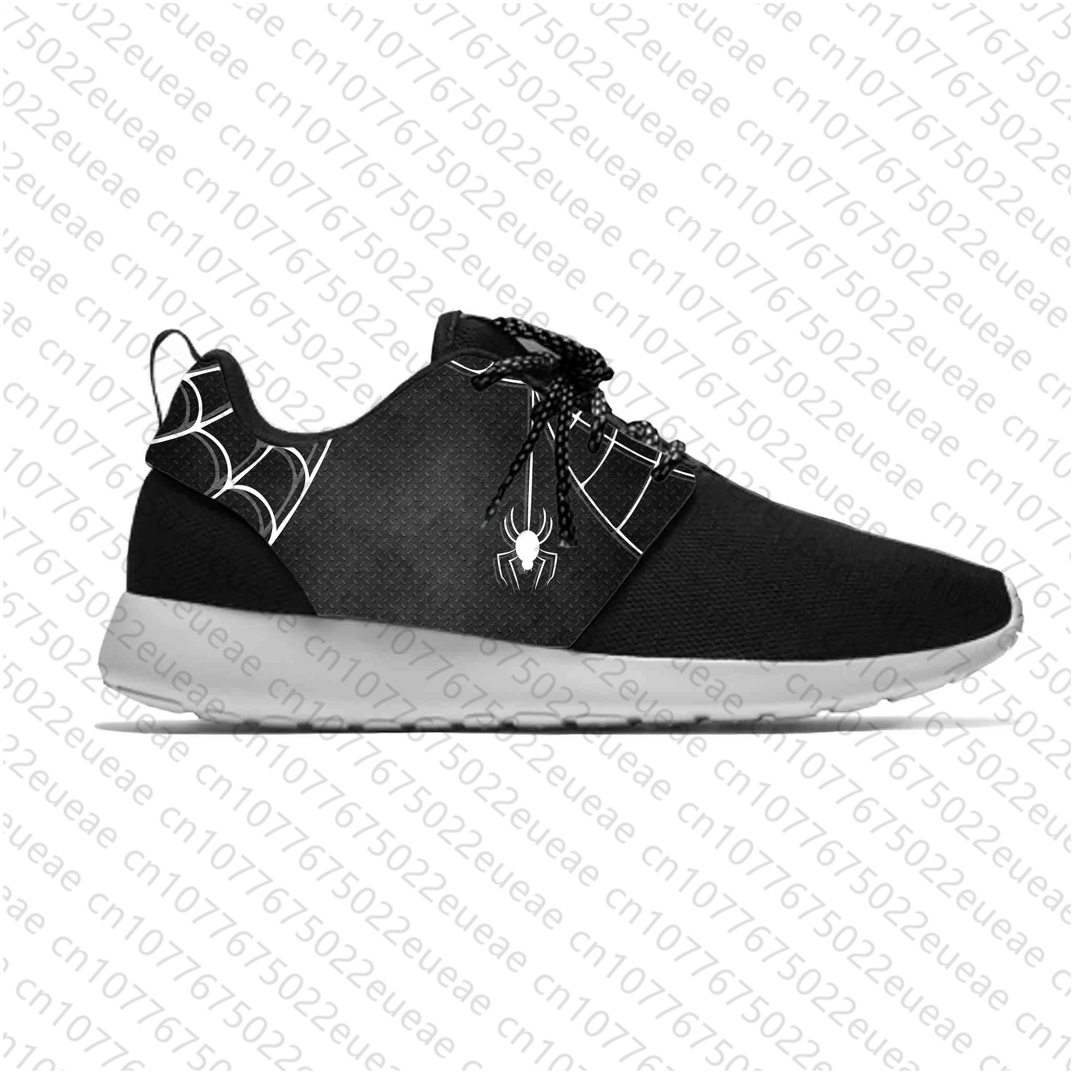 Spider Web Pattern Cobweb Spiderweb Anime Cartoon Sport Running Shoes Casual Breathable Lightweight 3D Print Men Women Sneakers