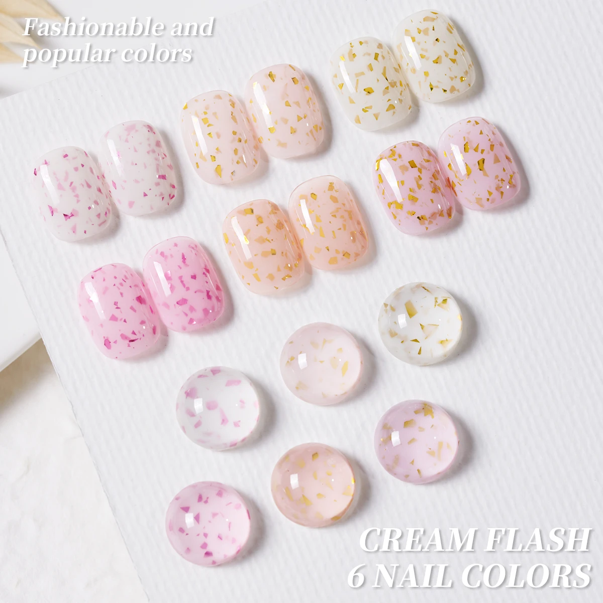 6 pçs 15ml creme esmagamento diamante gel conjunto colorido semi permanente arte do prego imersão uv led salão de beleza diy gel do salão de beleza para spr