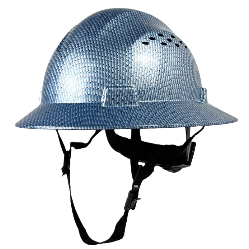 CE Full Brim Hard Hat For Engineer Sunsheild Construction Work Cap ANSI Approved HDPE Safety Helmet with 6 Point Adjustable