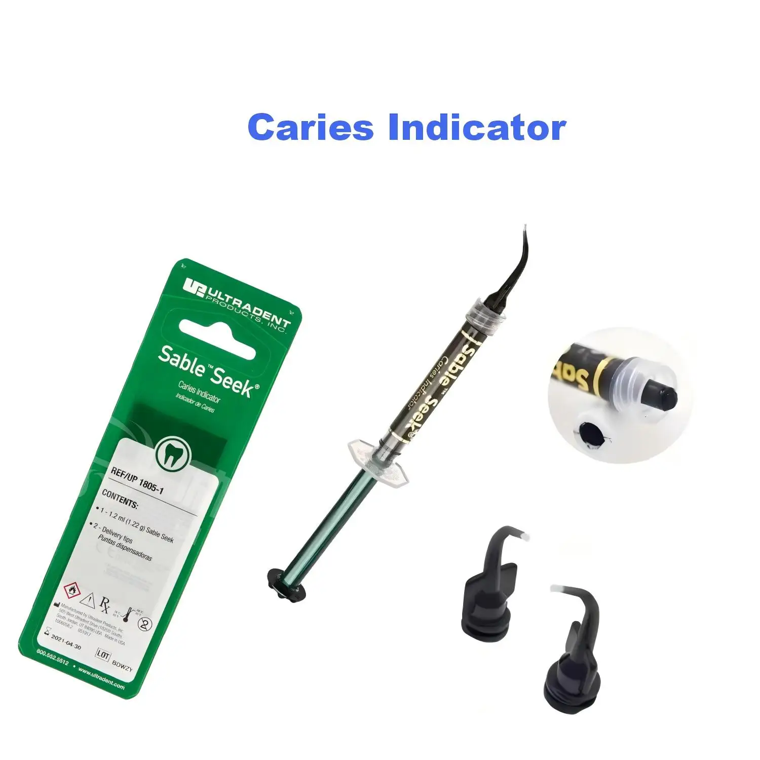 

Ультрадент Индикатор кариеса Visible Caries Indicator Dye Green, зеленый краситель для обнаружения и окрашивания зубного налета, инструмент для стоматологических клиник, 1.2 мл, 1 шт.