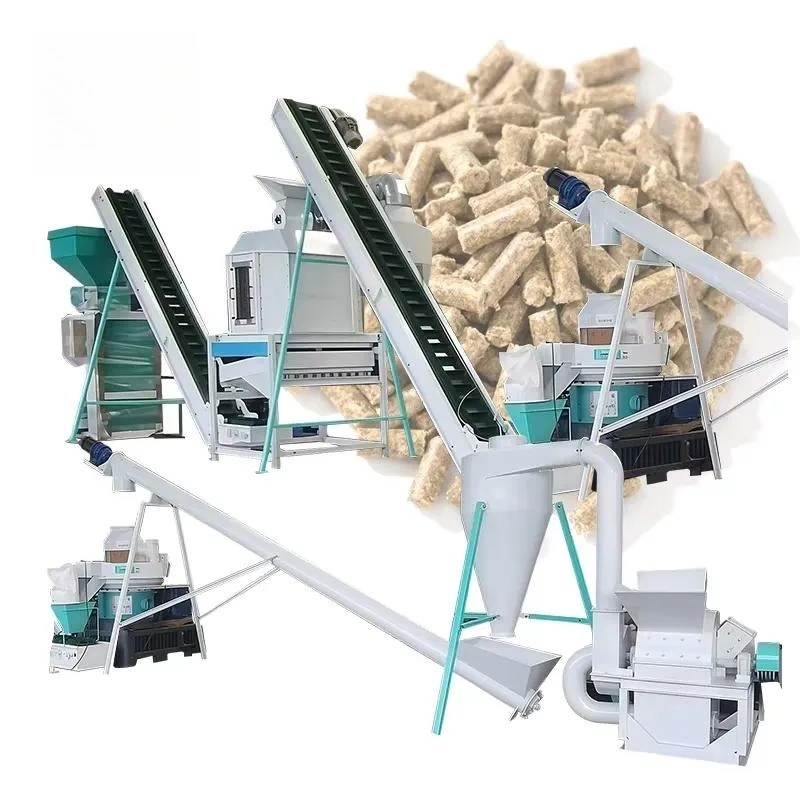 Wood Pellet Production Line, 2-3t/h Biomass Wood Granules, Wood Granule Making Line