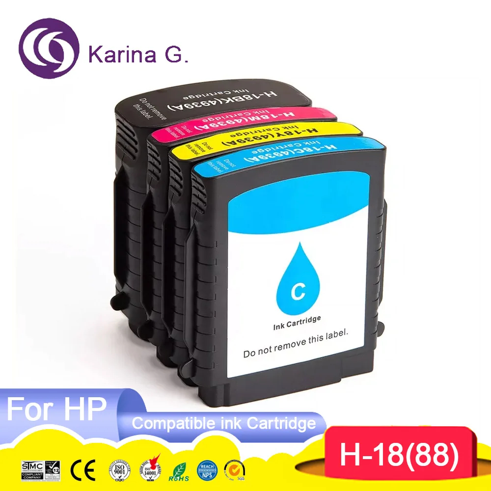 Compatible ink cartridge for hp 18 HP18 hp88 suit for HP Officejet Pro K5300/K5400dn/K5400dtn/L7380/L7580/L7590/K8600