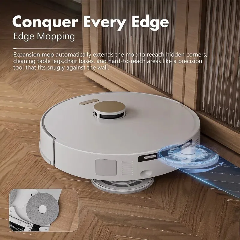 Robotic Vacuum Cleaner, Wet Dry Mopping, Remote Control, Smart Wireless Sweeping, Battery Powered, Home Cleaning Robot