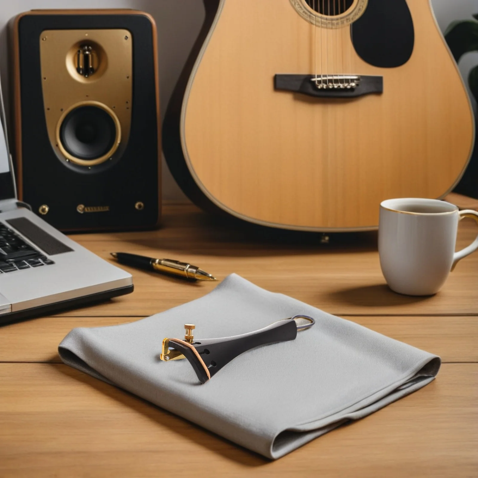 

Tailpiece 4/4 Ebony String Board For Violin Wood With Fine Tuners Replacement Parts For String Instrument Accessories