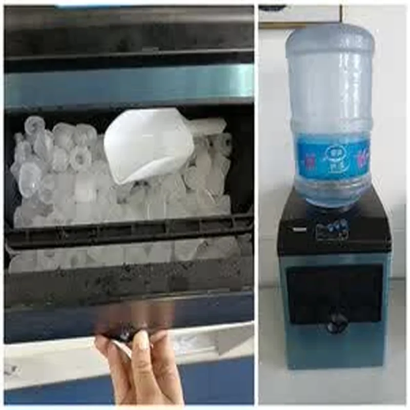 Professional Commercial Bullet Ice Maker Fully Automatic Water   Dispenser Type High Speed Ice Making Machine
