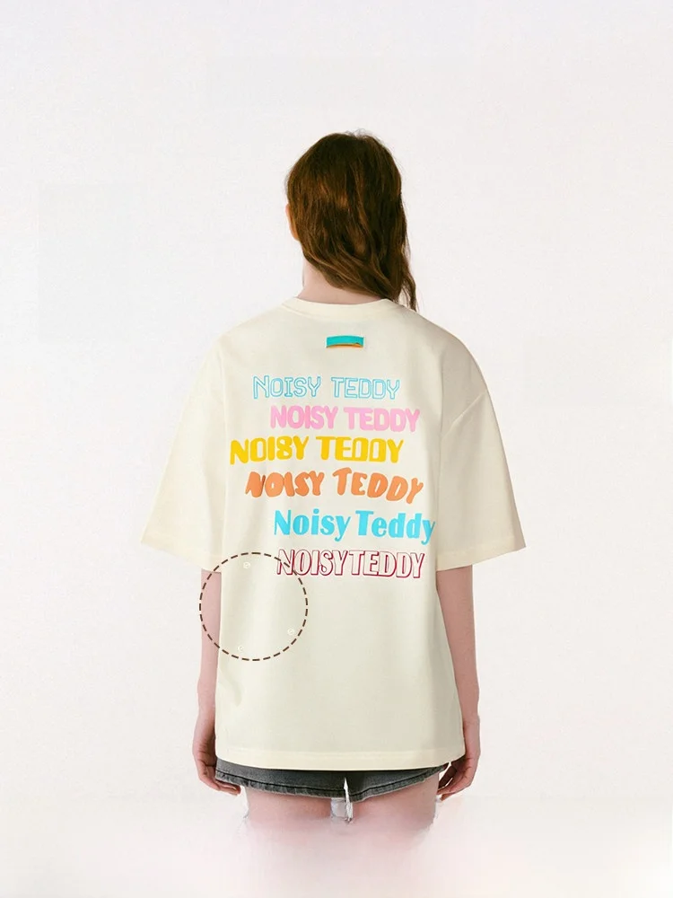 

Футболка с принтом «Noisy Teddy Couple» или свитшот с буквенным принтом, летний хлопковый повседневный топ для молодых женщин 20-х лет