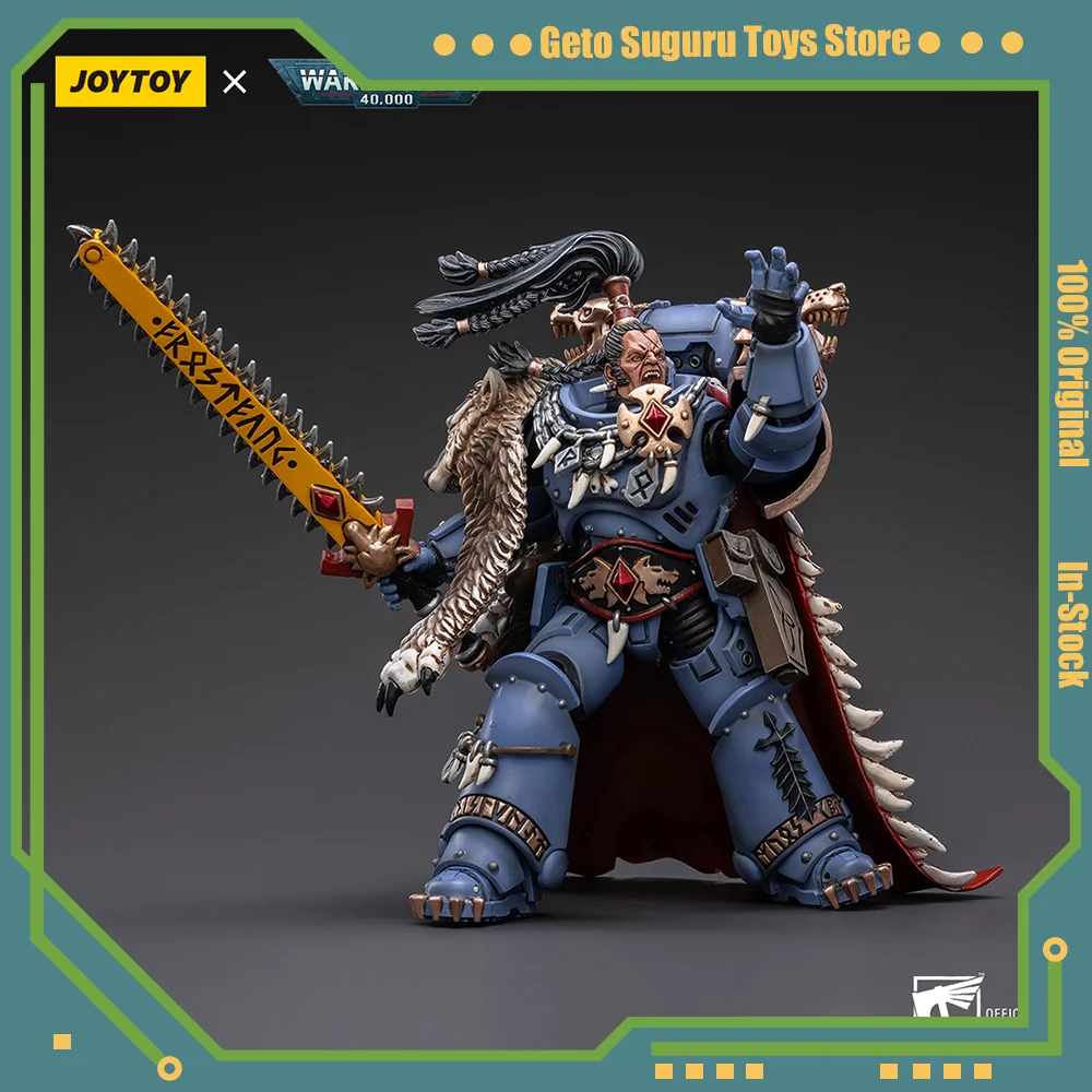 [EN STOCK] JOYTOY 1/18 figura de acción Warhammer 40K lobos espaciales Ragnar Blackmane colección de Anime modelo militar juguete para regalo