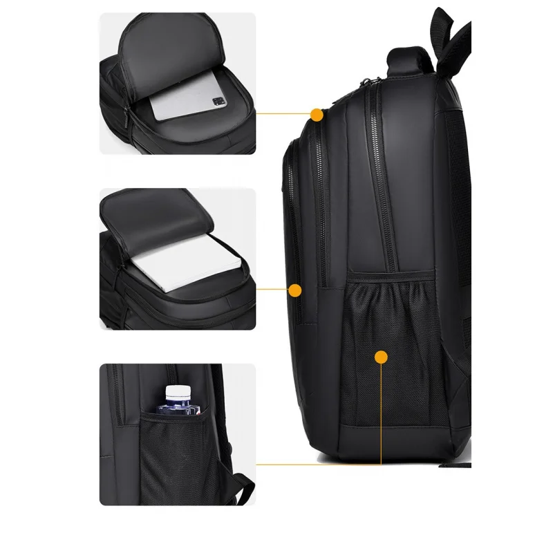 Fashion Men's Backpack Large Capacity Travel Pack High-end Business Laptop Bag Waterproof Versatile Schoolbag