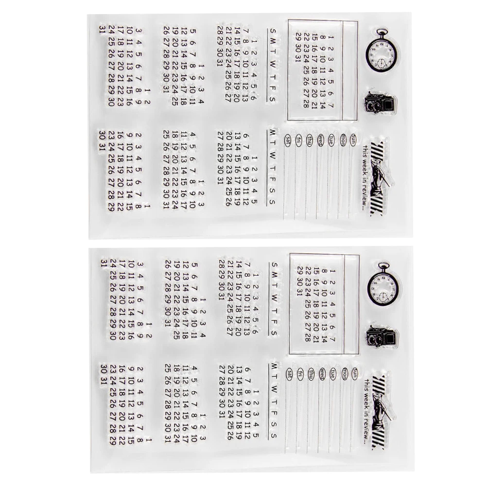 

2 Sets Seal TPR Clear Stamps for Scrapbooking Scrapbook Diy Stamps DIY Supplies Transparent Stamping Crafts Storage Tools