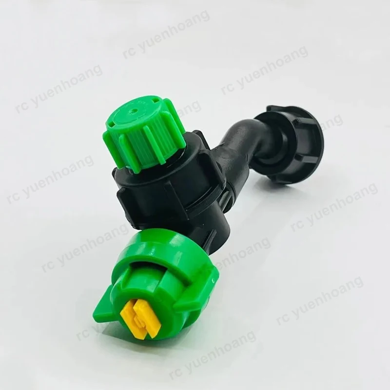 1PCS Pesticide Spraying Truck High Pressure Sprayer Nozzle with 2 Heads Inner Thread Elbow Nozzles for Agriculture UAV Drone