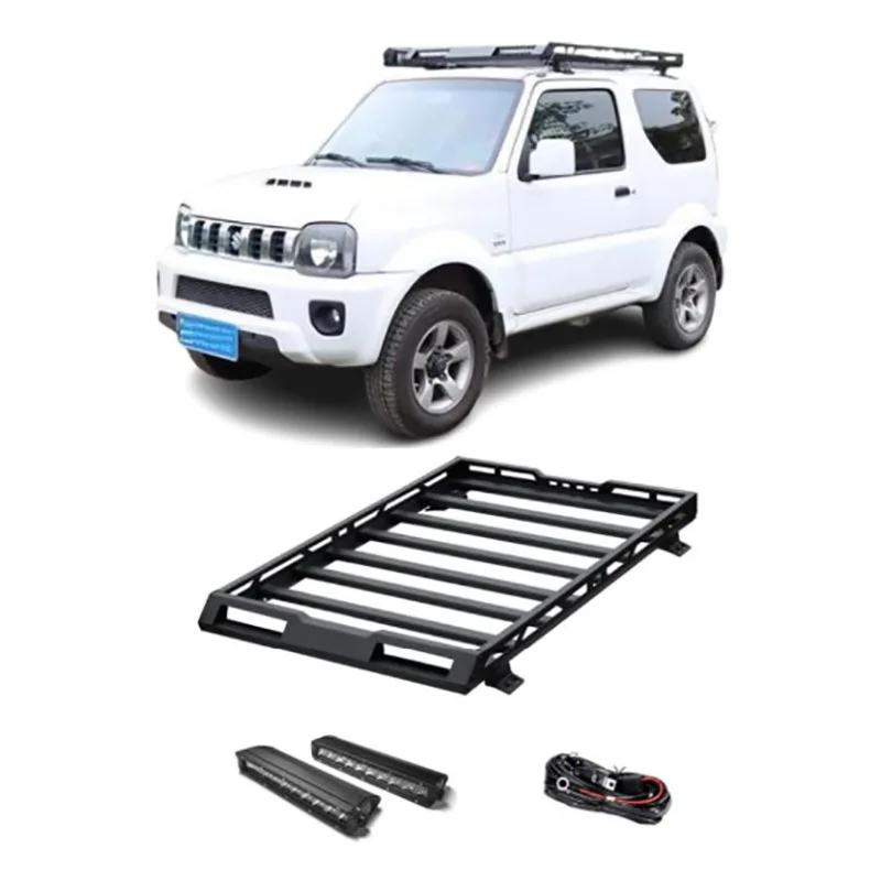 

Old aluminum light strip luggage frame roof rack