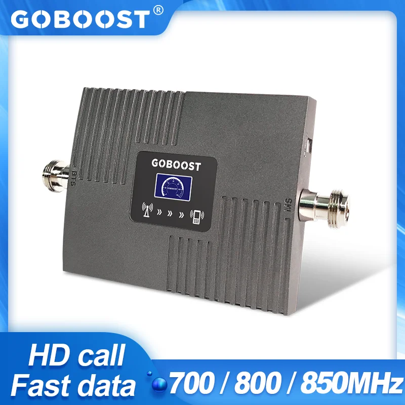 GOBOOST Signal Booster for mobile phone LTE 700 Band5 LTE 850 2G 3G 4G Repeater B20 800 mhz Cellular Communication Amplifier