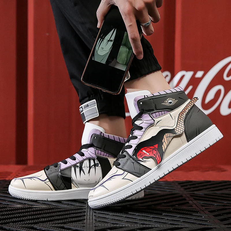 Anime Shoes Demon Slayer Anime Shoes Men Anime Sneakers Cartoon Tanjirou Cosplay  Casual High Top Shoe Running Sneakers