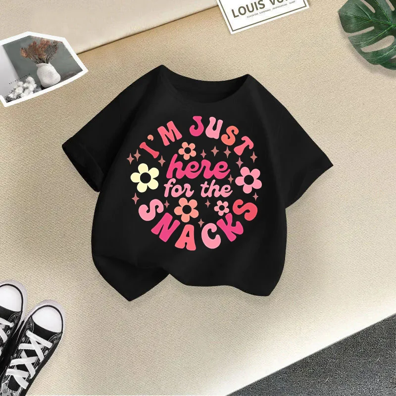 Summer Kids 'Trendy T-shirt – Girls' Short Sleeve: 2026 New Arrival – Stylish Baby Cartoon Print Half Sleeve