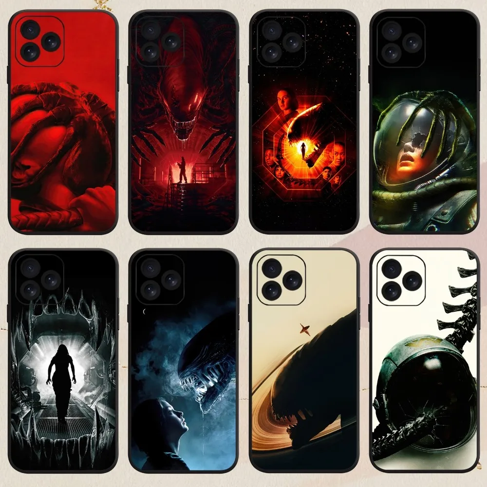 

MINISO Film A-Alien R-Romulus Horror Phone Case For iPhone 8 14 15 13 12 11 Mini X Xr XS Pro MAX Plus Shell