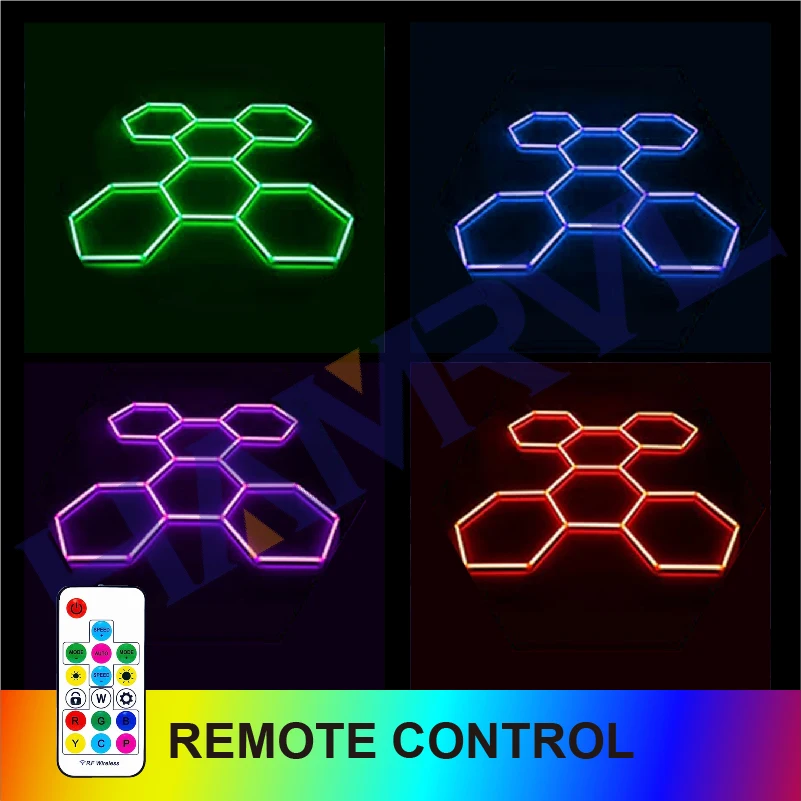 Imagem -03 - Kit Hex Rgb Últimos Kits de Iluminação Hexagonal com Leds Que Mudam de Cor Rgb Vibrantes Conectam Centenas de Efeitos de Iluminação Plug-in