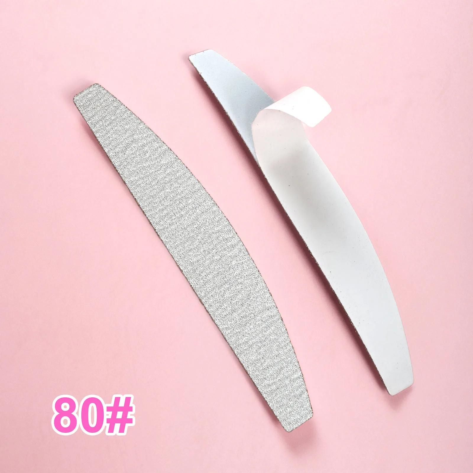 Carta vetrata di ricambio strappabile in acciaio inossidabile Strisce di sabbia per unghie grigio-bianco per modellare e lucidare strisce di lima per unghie a mezzaluna