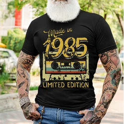 Fashion Birthday Gift for Men T-shirt Vintage Made in 1985 40th Birthday 40 Years Old Tops Summer Streetwear Fashion Causal Tees