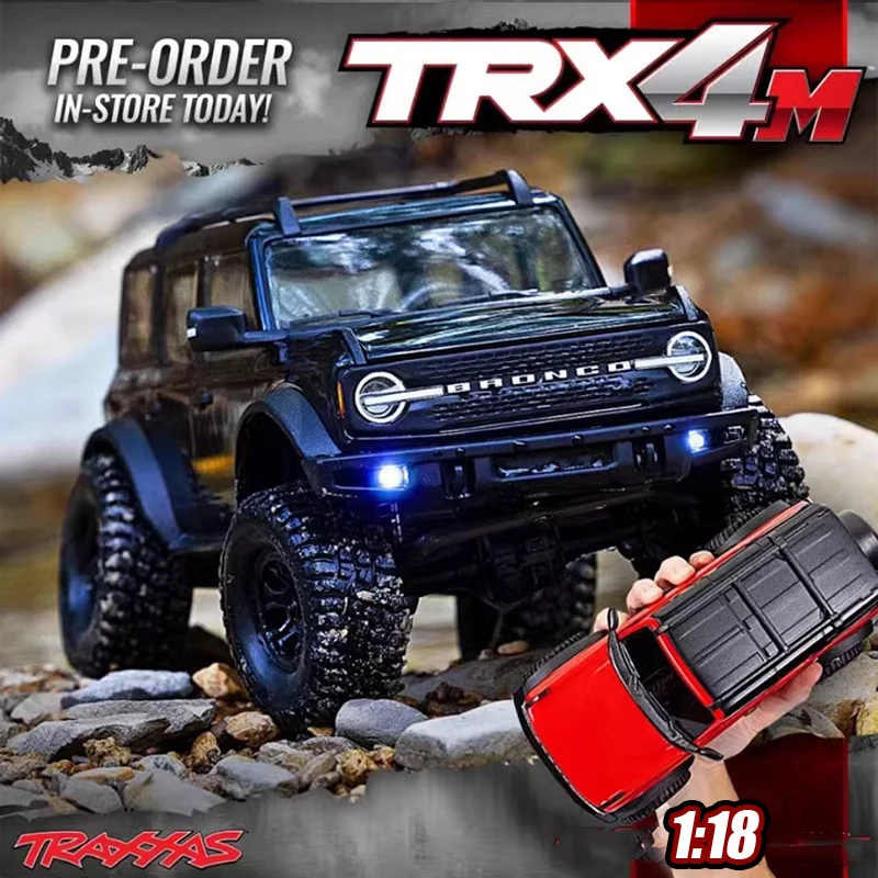 

Радиоуправляемые автомобили Traxxas TRX-4M в масштабе 1/18 Bronco, электрический гусеничный автомобиль 4x4, внедорожная модель автомобиля (97054-1) — идеальный подарок для детей и взрослых