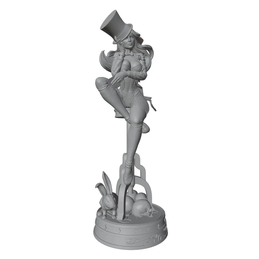 Figura decorativa 1/24 de personaje de anime - gris, DIY, sin montar - imagen 3