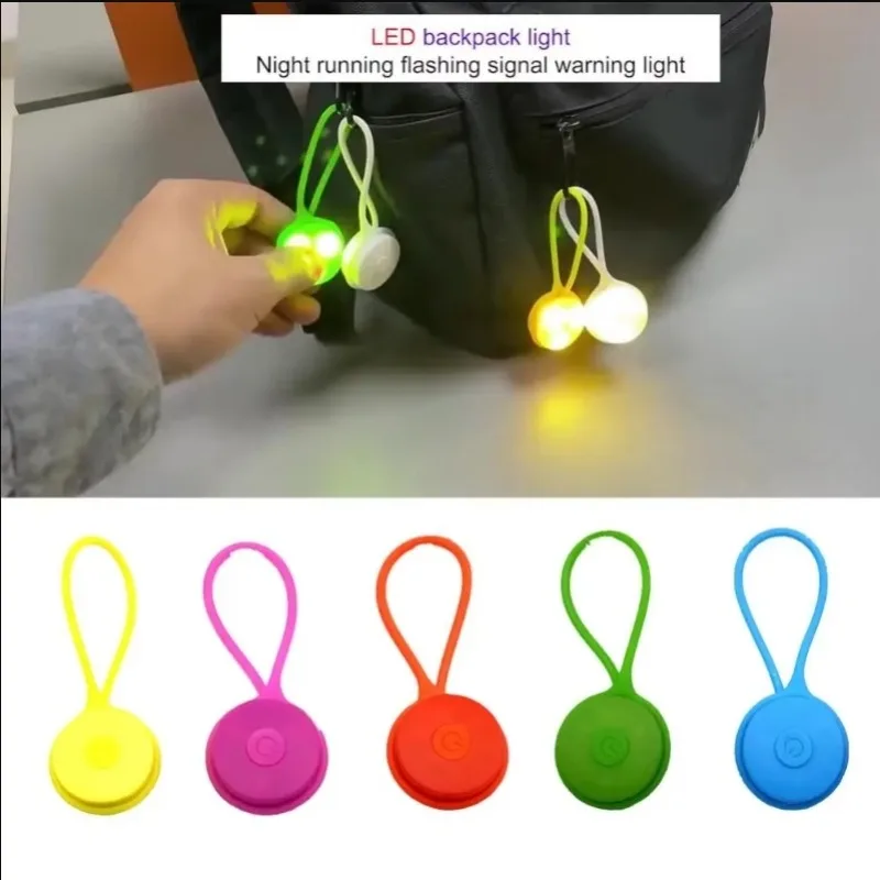 Silicone Safety Outdoor Signal Lamp Backpack Lights Waterproof LED Backpack Light Night Safety Warning Lights Backpack Lights