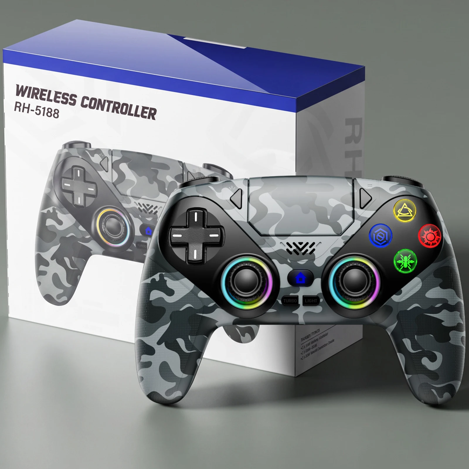 Controller voor Playstation 5 PS5/PS5 Pro/Slim/PC Gamepads met Hall Effect RGB draadloze gamecontroller joystick Marco/Turbo programma