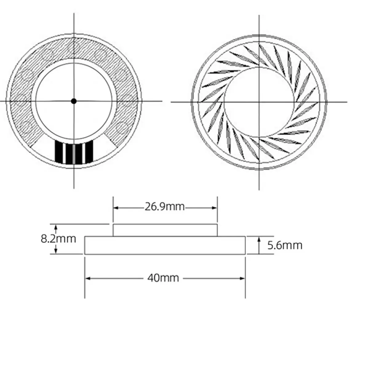 A64I 40MM Headphones Speaker Unit 32 Ohm Titanium Diaphragm Drivers over Ear Headphones Speakers