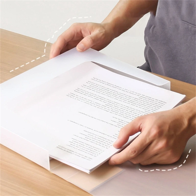 Letter Size Storage File Box Plastic Archives Case with Lid File Folder Organiser Document Storage Filing Box for Office