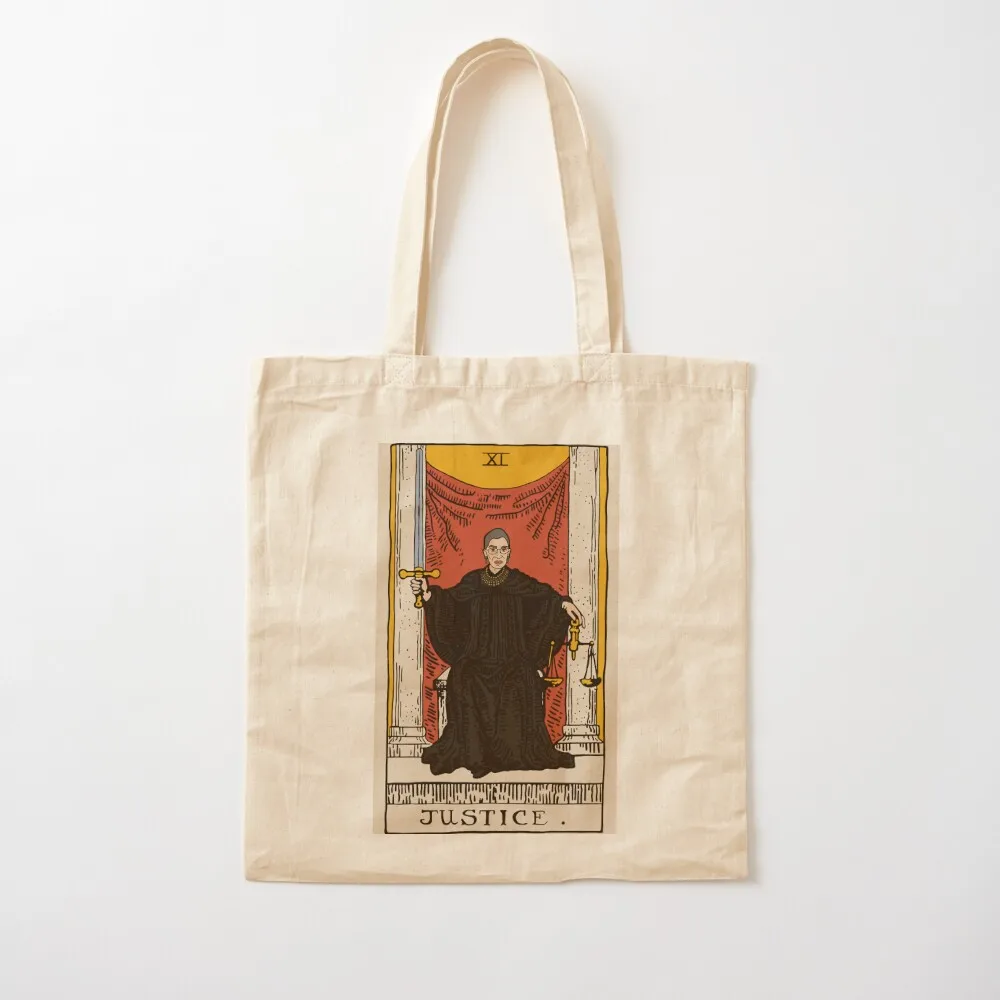 RBG Justice Tarot Tote Bag Custom bag Women's shopping bag tote bags aesthetic custom bags