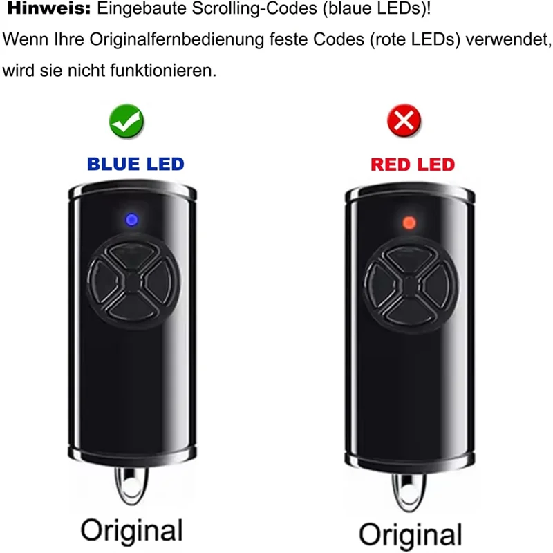 

【Hot-Sell】For Hormann HSE-4-868-BS, HSE2-868-BS Compatible 868.3 BS Mhz Garage Door Opener Handheld Transmitter Remote Control