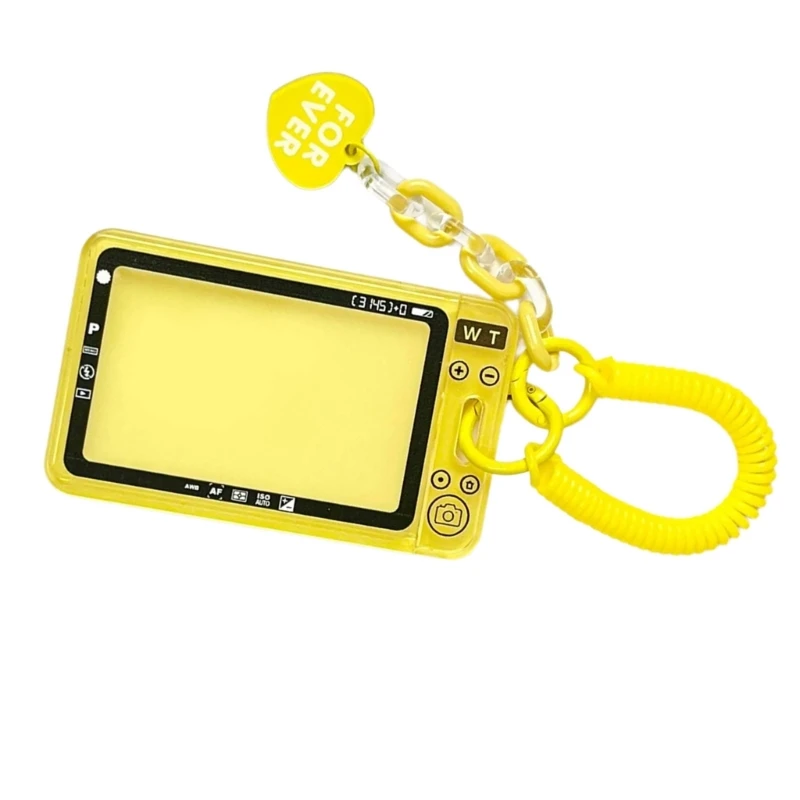 Photocard Holder Card Case with Pendant and Retractable Spring Coil Keychain Dropship