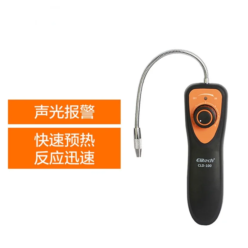 Elitech Cld100 Freon Detector de Vazamento Analisador de Gás Halogênio Carro Hvac Refrigerante Vazamento Sniffer R134a Cfcs Hfcs Hfcs Analisador de Gás
