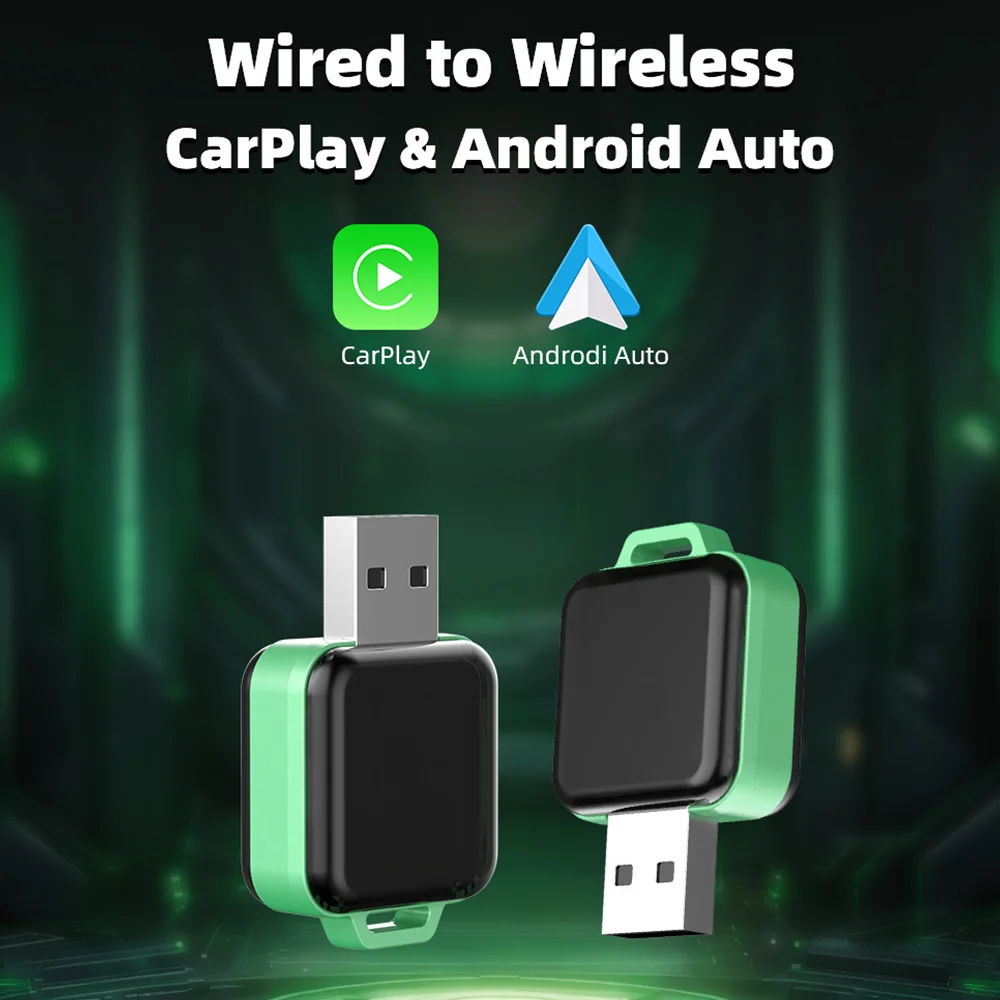 2 in1 Wired to Wireless CarPlay Android Auto Adapter for OEM Car Stereo With USB Dongle Smart Mini Box Plug and Play Bluetooth