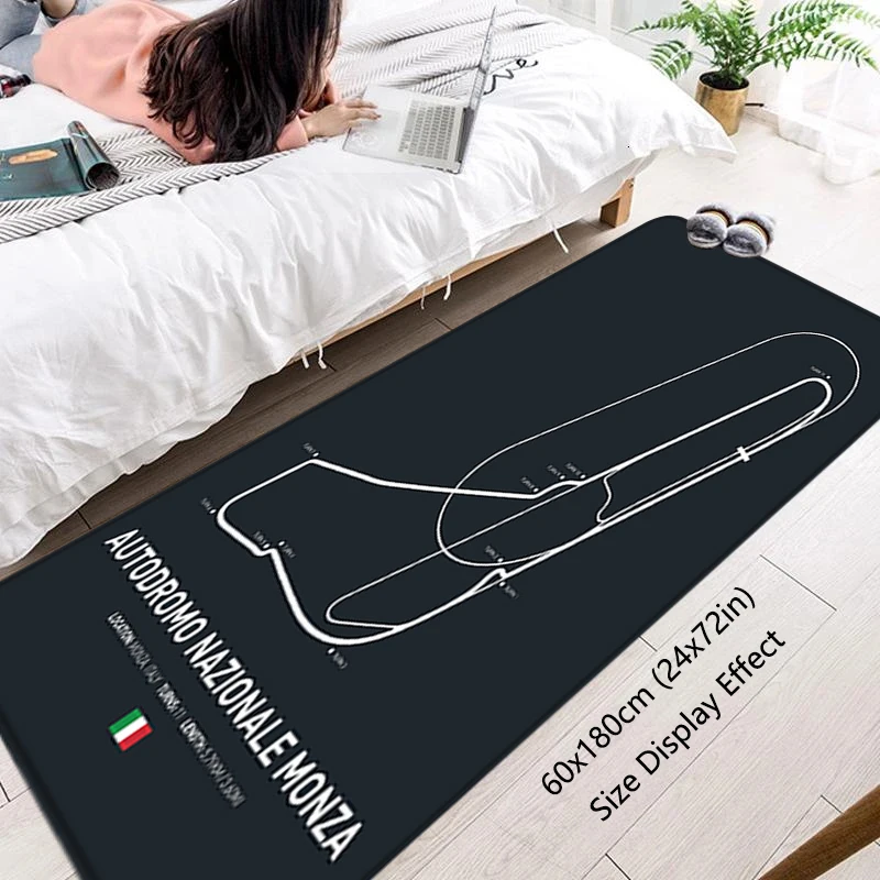 القدم السجاد مدخل المنزل ممسحة F1 الفورمولا واحد المسار المدخل السجاد غرفة المعيشة السجاد حمام البساط الحصير عدم الانزلاق ديكور المنزل #4