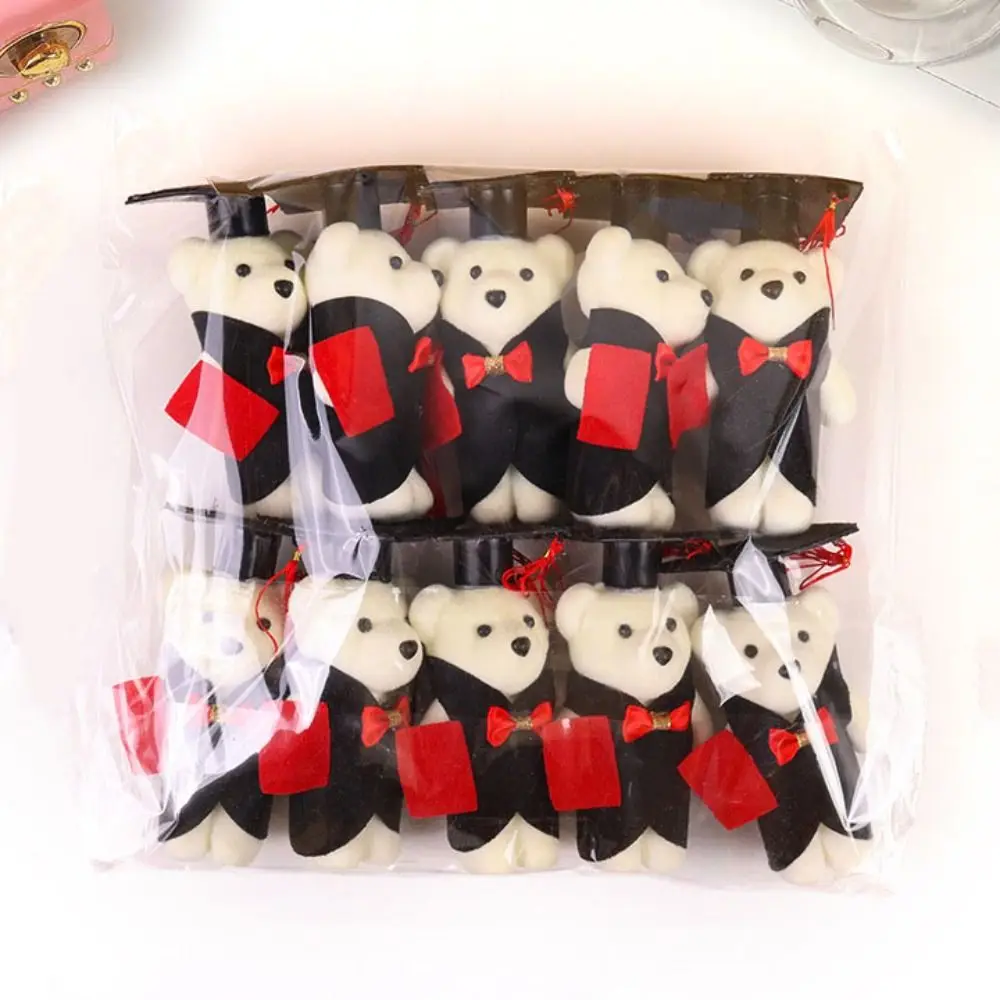 10 pcs/set Graduation Season Graduation Bear Celebrate Party Foam Bear Mini Bear Flower Bouquet Soft Bachelor Bear Student