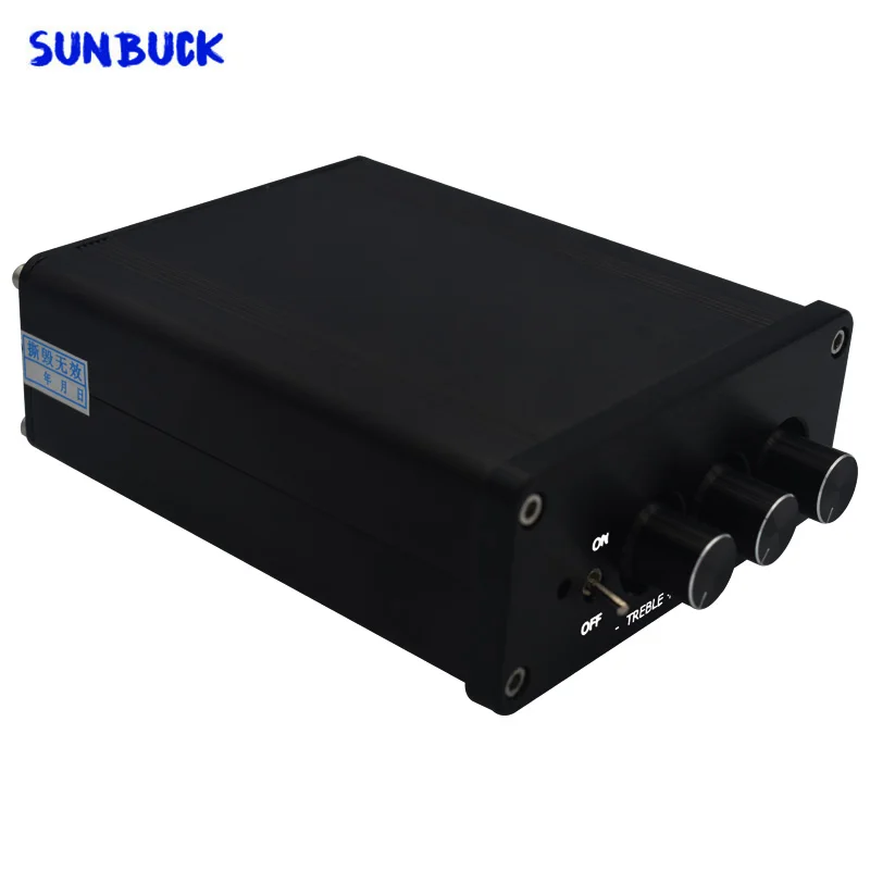 مضخم رقمي من Sunbuck بقوة 24 فولت مزود بطاقة صوت منزلي مصغر من فئة D HIFI بقدرة 50 واط 2.0 TPA3116 LM1036 مضخم رقمي