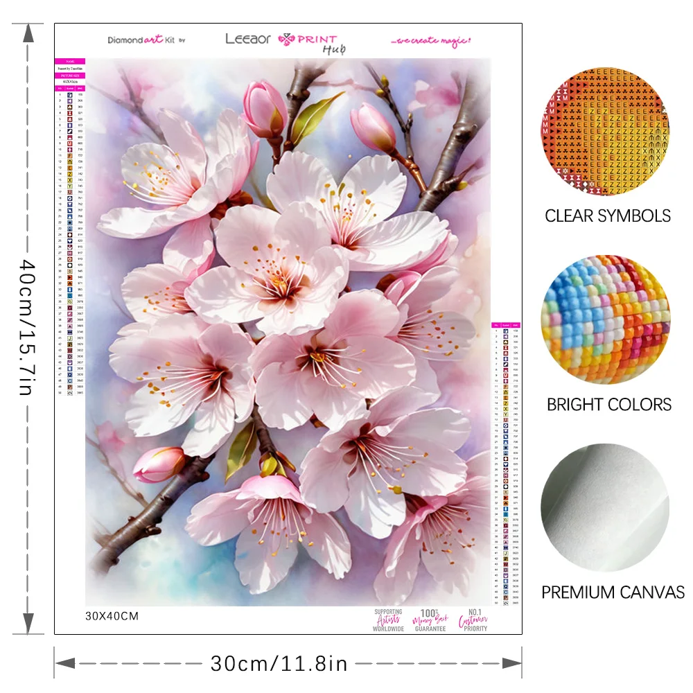 Natural Flower Landscape Mosaic Diamond Painting Art Cross Stitch Kit Colorful Sakura Rose Full Diamond Embroidery Decor Gifts