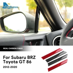 Real Soft Carbon Fiber Sticker For Subaru BRZ Toyota GT86 2012-2016 2017 2018 2019 2020 LHD RHD A-Pillar Interior Accessories