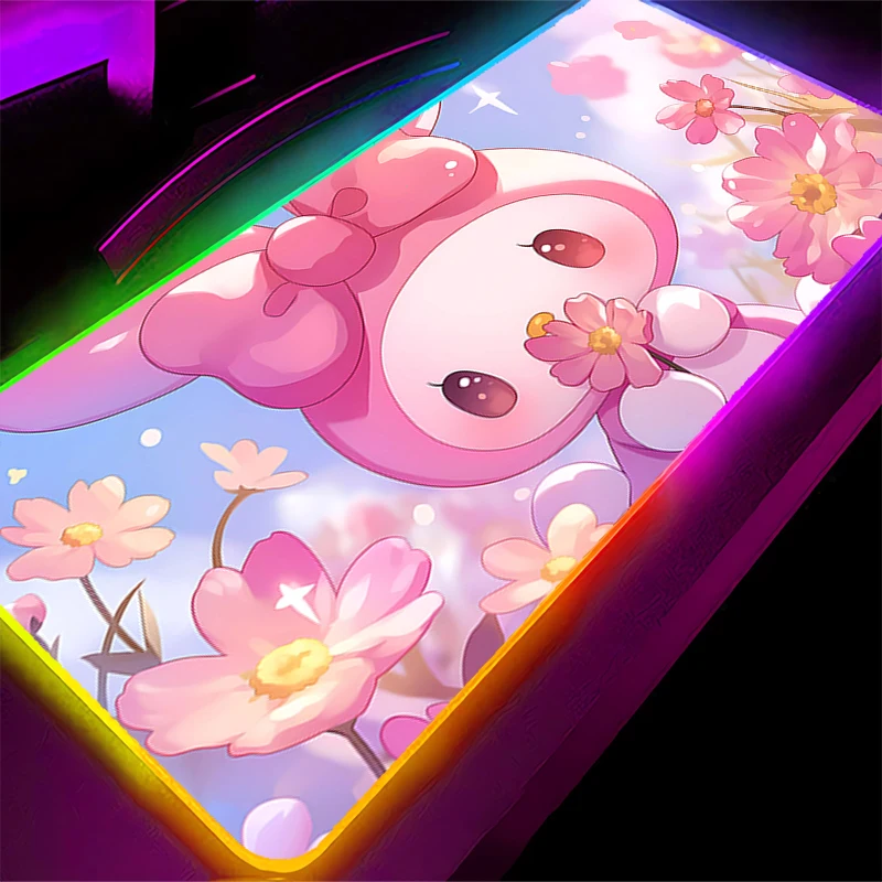 

RGB Mouse Pad Larger XXL Office Laptop Backlight Speed Pc Computer Keyboard LED Desk Mat Gaming Accessories M-My Melody Mousepad