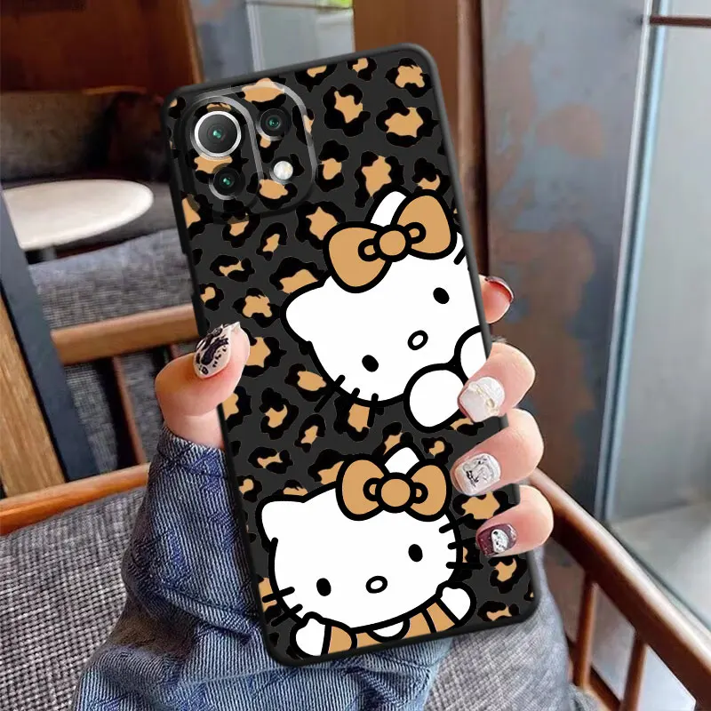 Kitty Brown Leopard Print Phone Case for Xiaomi 13 12 10T 11 12 Lite 13 14 12T Pro 12T 11T 10T 12 Pro 12X Note10 CC9Pro TPU