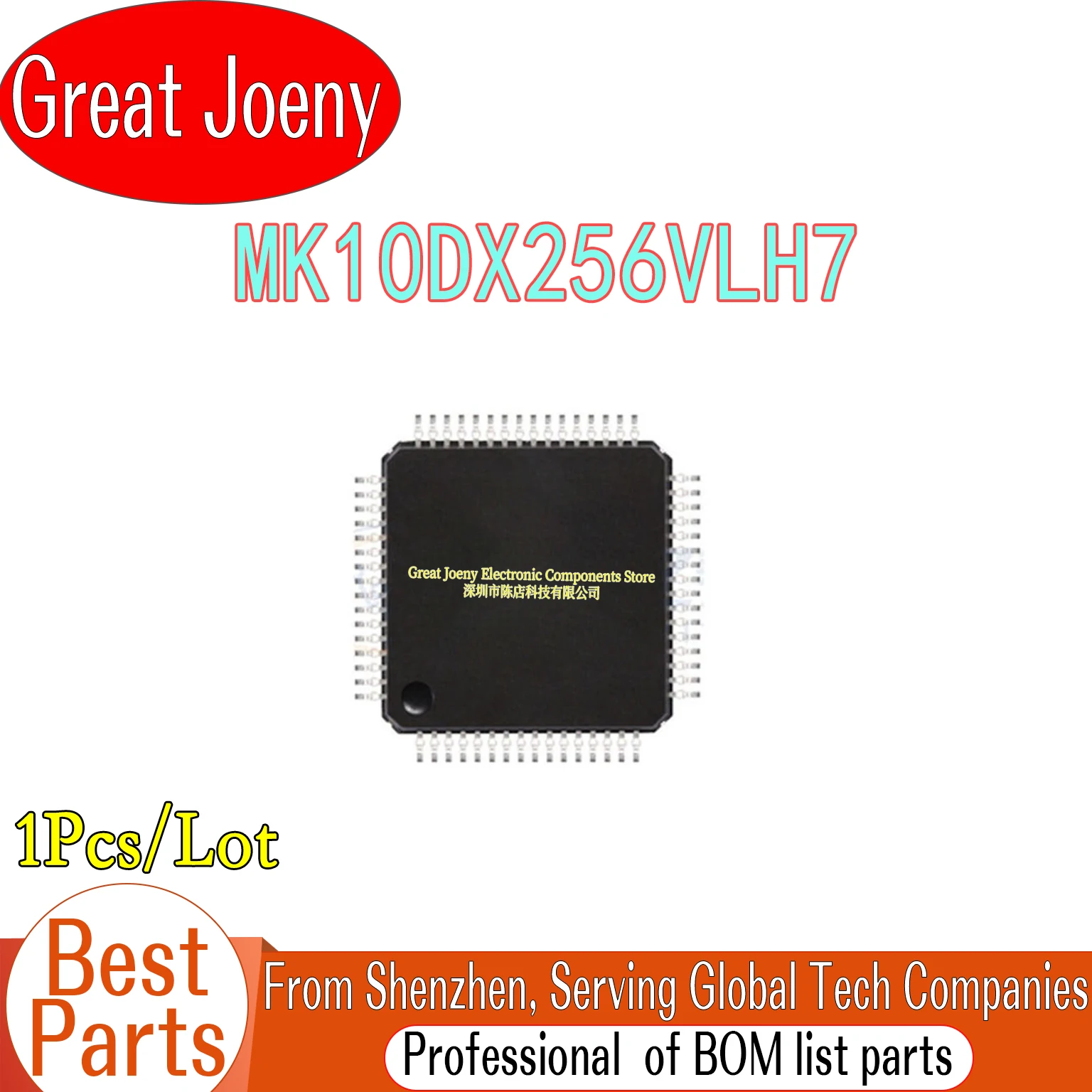 

100% New Original MK10DX256 MK10DX256VLH7 IC MCU Chipset LQFP-64