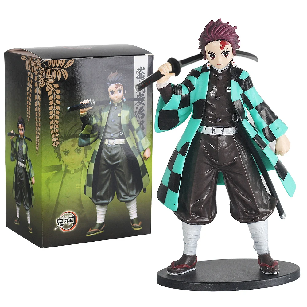 6Pcs Anime 16CM Demon Slayer Kimetsu no Yaiba figure Kamado Tanjirou Action Figure Agatsuma Zenitsu Nezuko Warrior PVC Model Toy