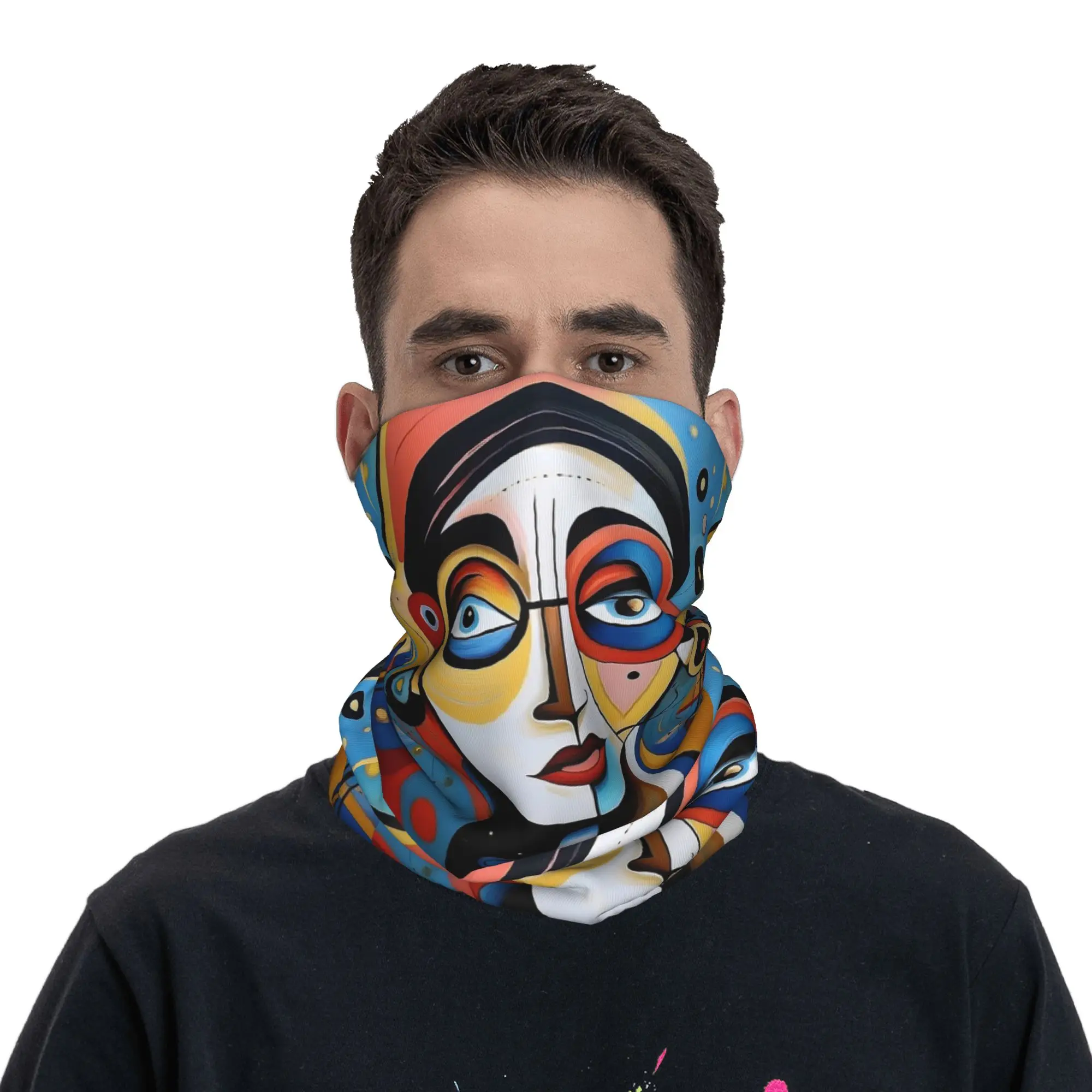 Decorative Abstract Pablo Picasso style IV Raloel Bandana Neck Cover Printed Wrap Scarf Headwear Running for Men Women Adult
