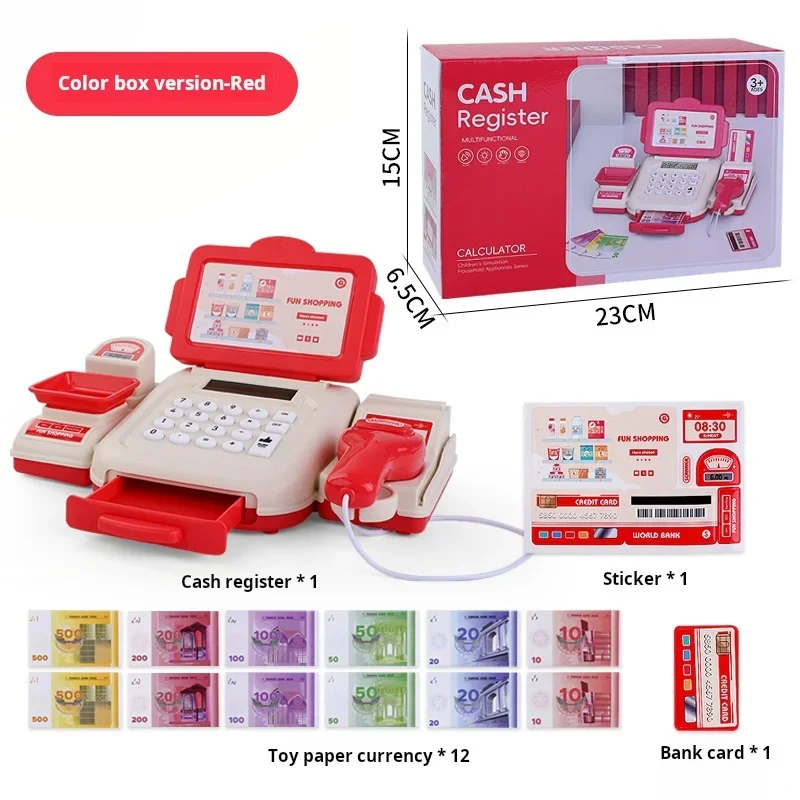 Register Calculator Scan Shopping Card Register New Children's Supermarket Cash Play Every Family Toys Boys Girls Gifts