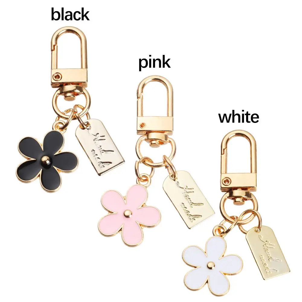 Metal Women Decoration Flower Key Chain Bag Charm Keyring Keychains Pendant for Purse