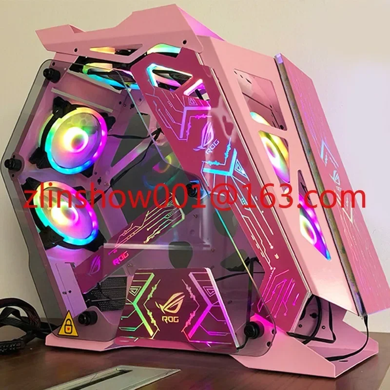 Newly designed gaming computer cabinet Matx mini computer case full tower acrylic transparent case