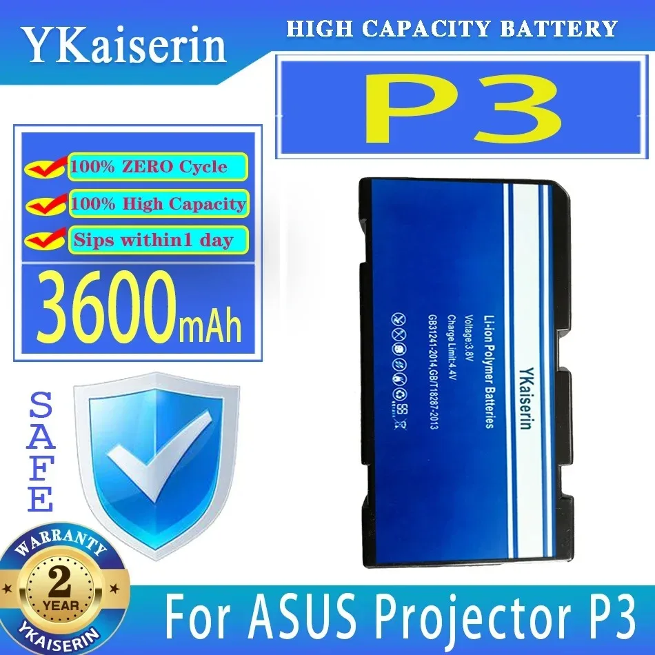 

YKaiserin Battery P 3 3600mAh For ASUS Projector P3 Bateria