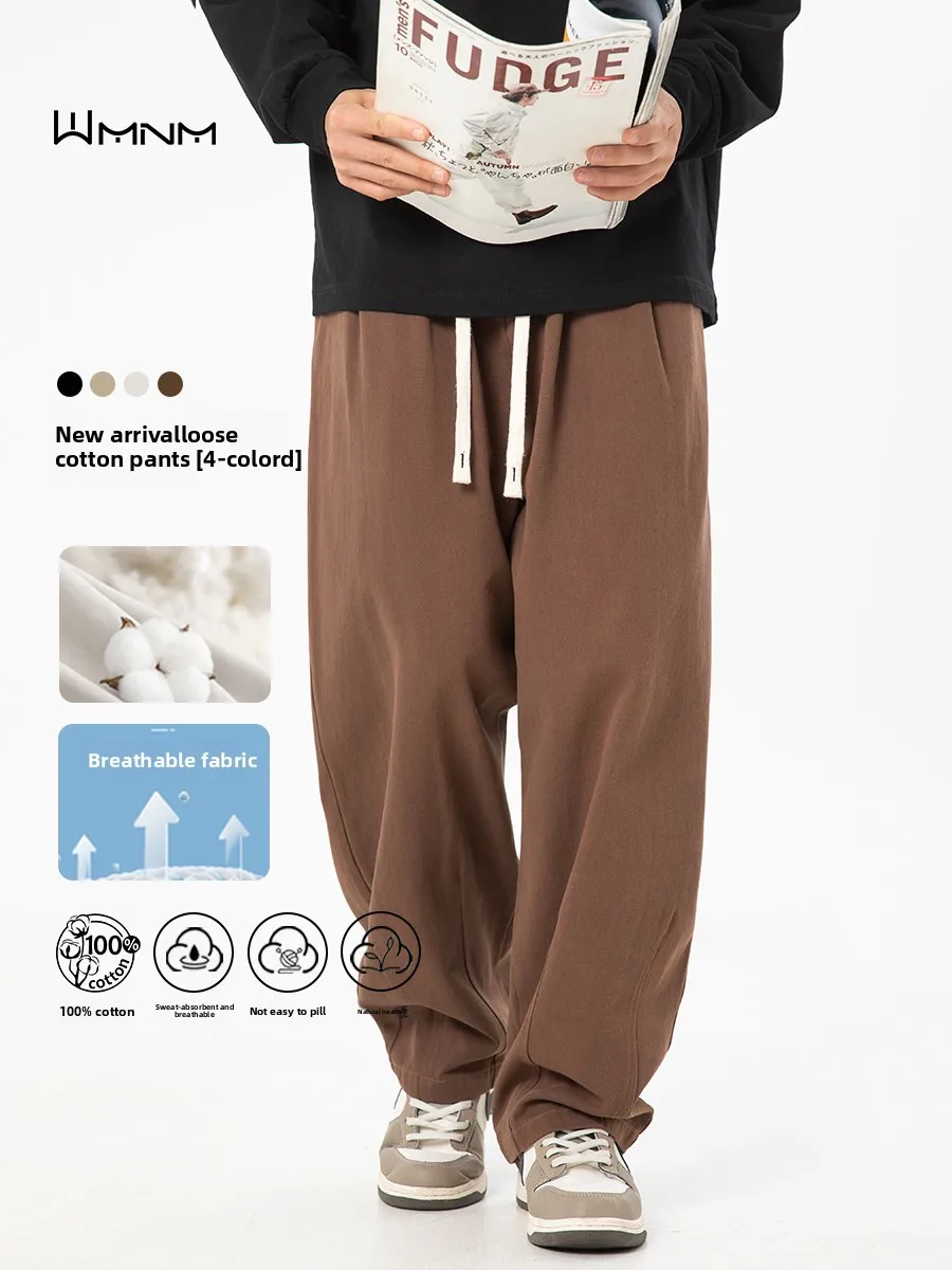 

Japanese Sle Men's Casual Cotton Work Pants Autumn Loose Wide Leg Pants Cool Retro Versatile Knife ape Leisure Trousers