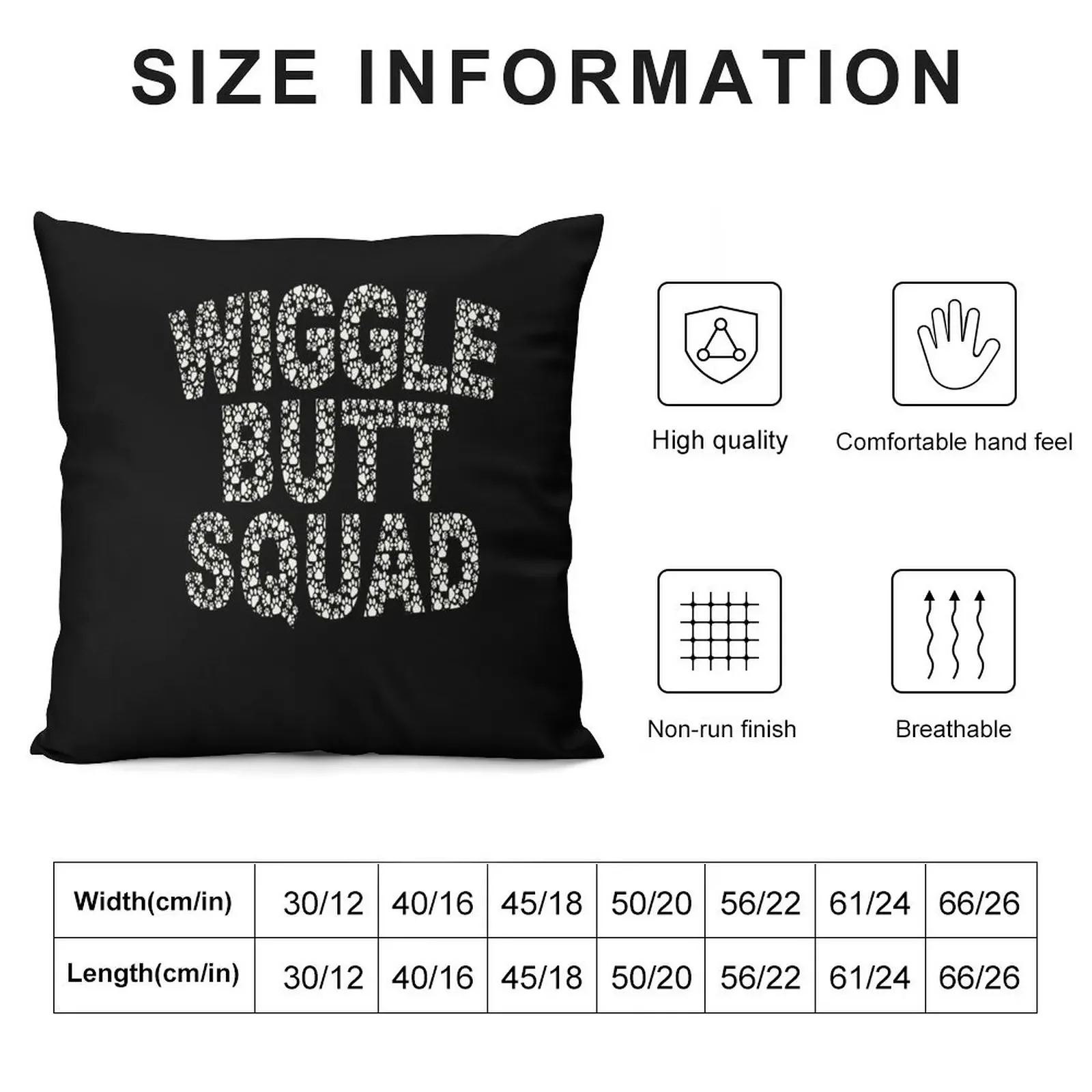 Wiggle Butts Aussie Australian Shepherd Wiggle Butt Squad Hoodie Throw Pillow Custom Cushion Photo pillow