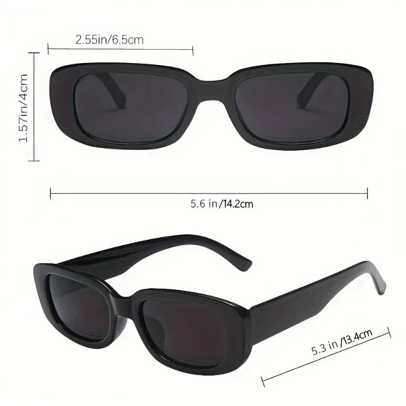 20 Paar Retro-Brillen im 90er-Jahre-Stil, Retro-Schwarz, rechteckige Brille, Damen-Partyzubehör, Hochzeit, Geburtstag und Tanz, exklusiv – Detail 6